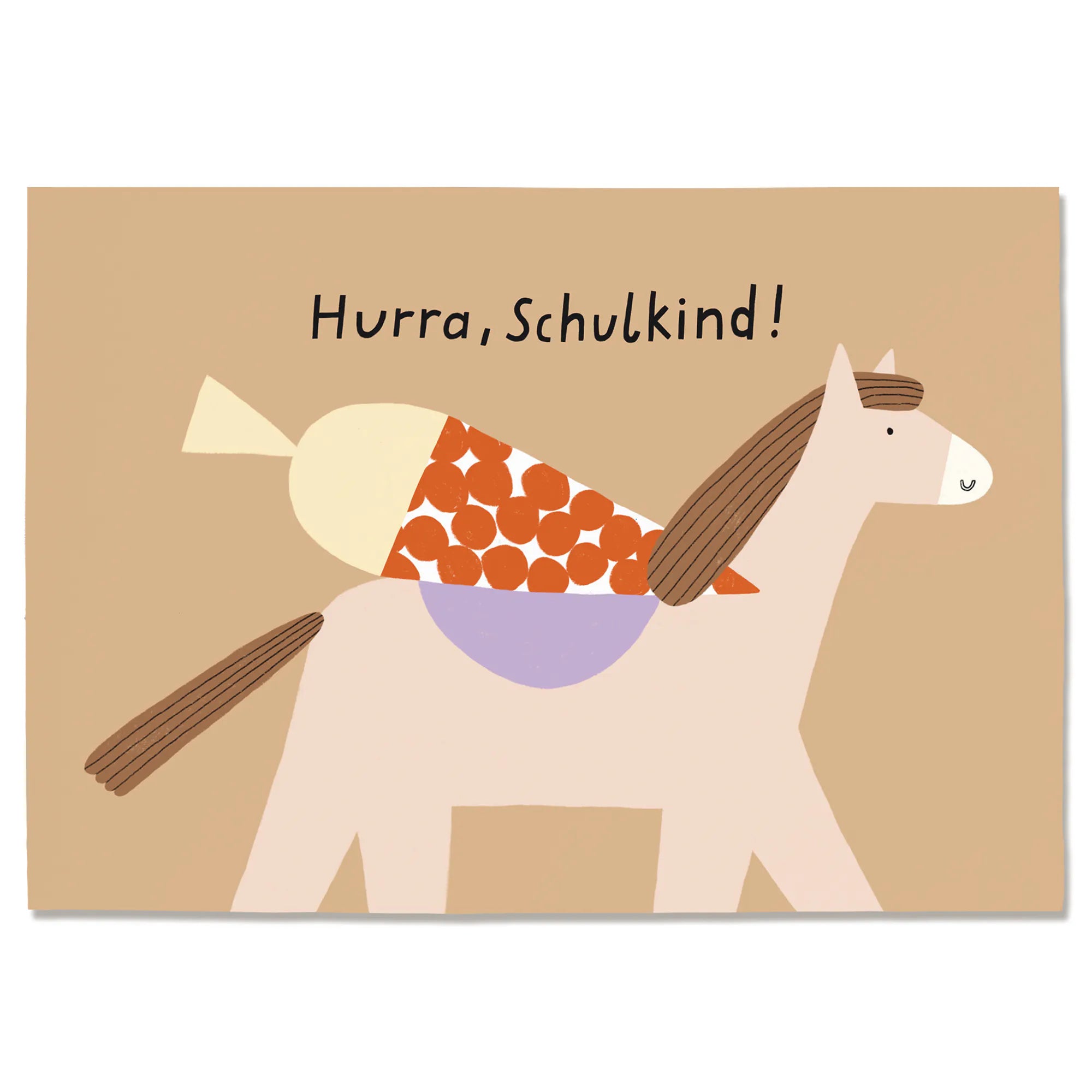 nuukk Postkarte Hurra, Schulkind! Pferd – Postkarte