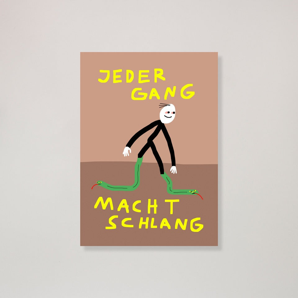 Postkarte Schlang