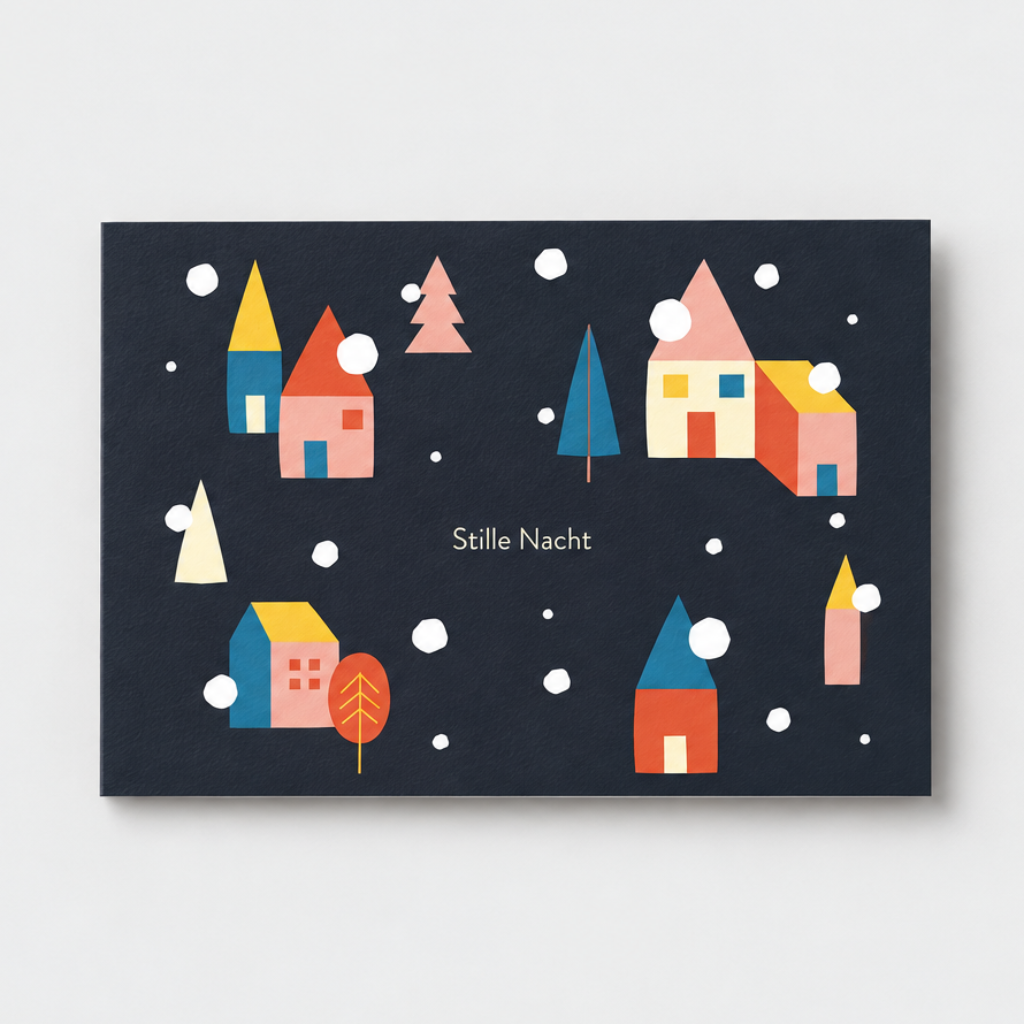 Weihnachtspostkarte Stille Nacht