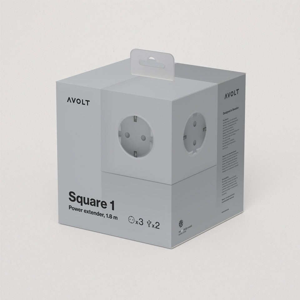 Mehrfachsteckdose in gotland gray / Avolt Square 1