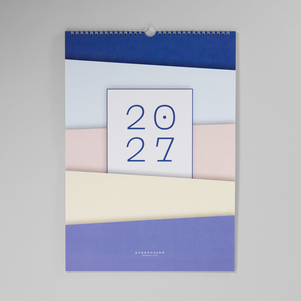 Eisenhauer Familienkalender 2027 im A3-Format: Titelseite des Wandkalenders mit Wire-O-Bindung