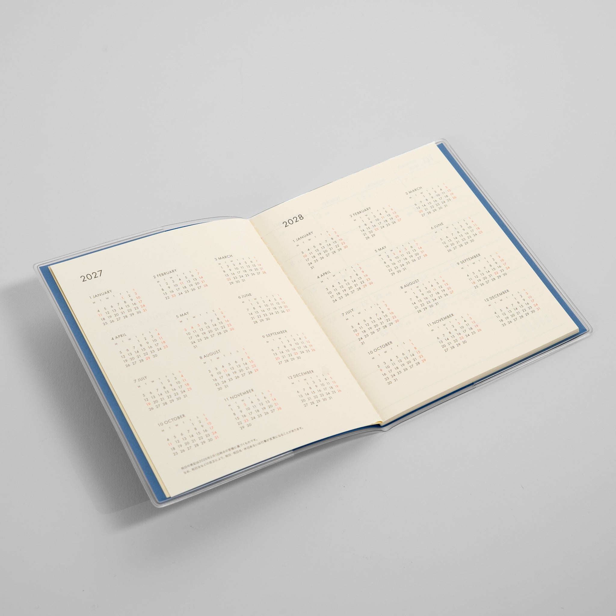 Detailansicht der Jahresübersicht im Nähe Monatskalender