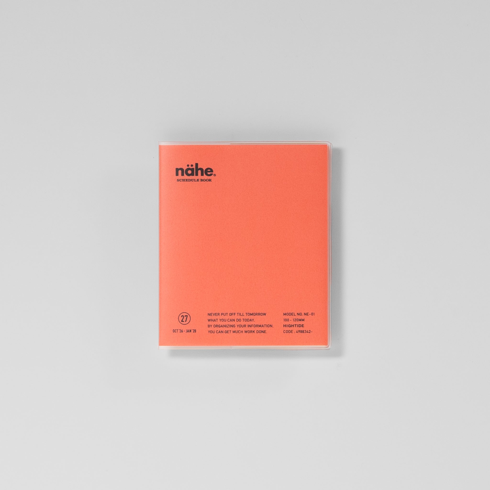 Monatskalender Nähe Square in Pink – Ansicht durchs transparente Cover #Farbe_Pink
