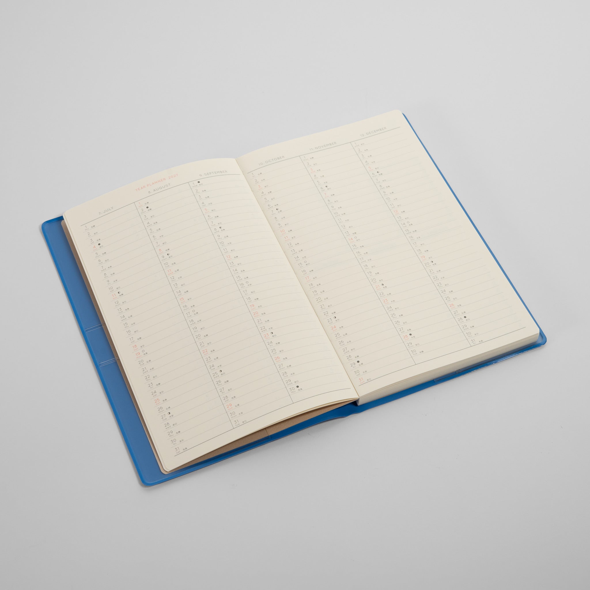 Detailansicht des Year Planners im Shine Monatskalender