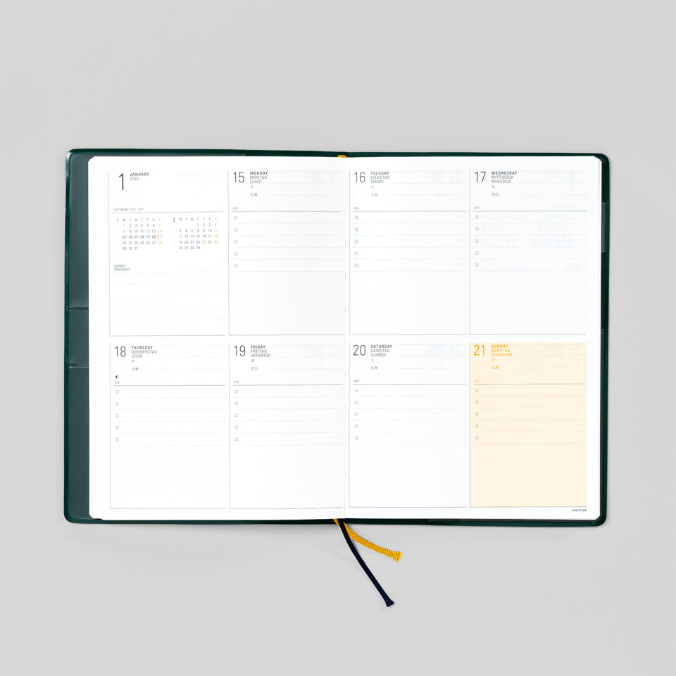 Wochenkalender 2026 mit Tasche / Diary Iris B6