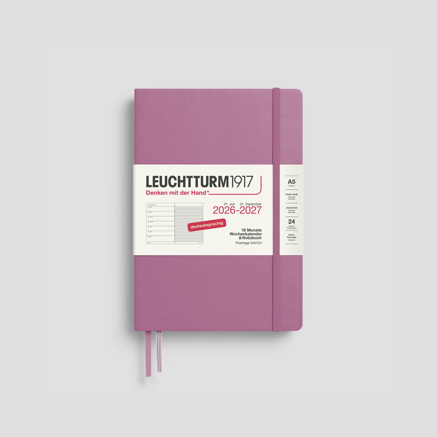 18 Monate Wochenkalender und Notizbuch 2026/2027