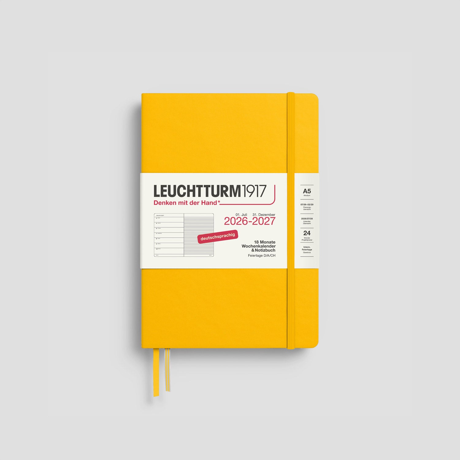 18 Monate Wochenkalender und Notizbuch 2026/2027