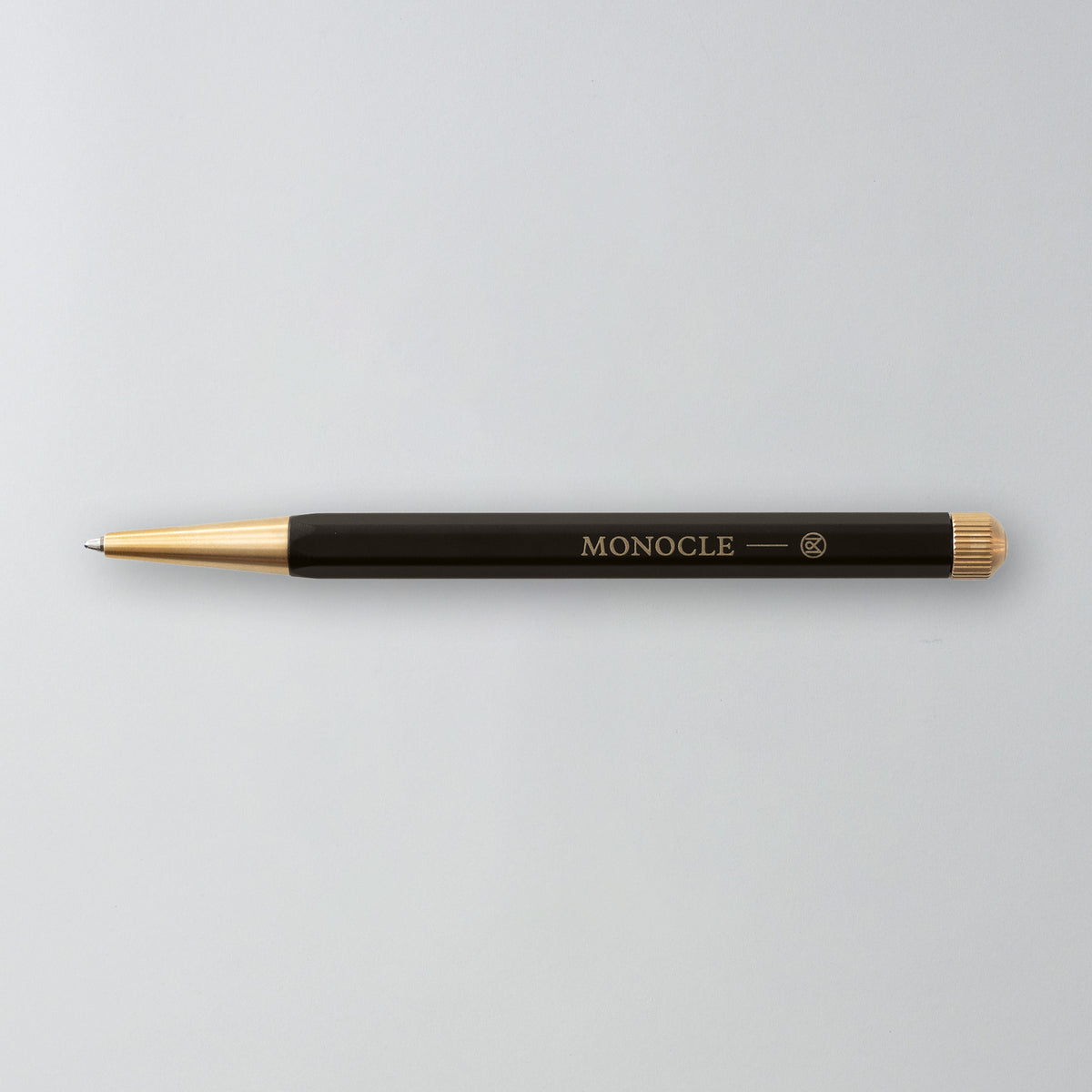 Leuchtturm Drehgriffel Kugelschreiber Monocle in Schwarz