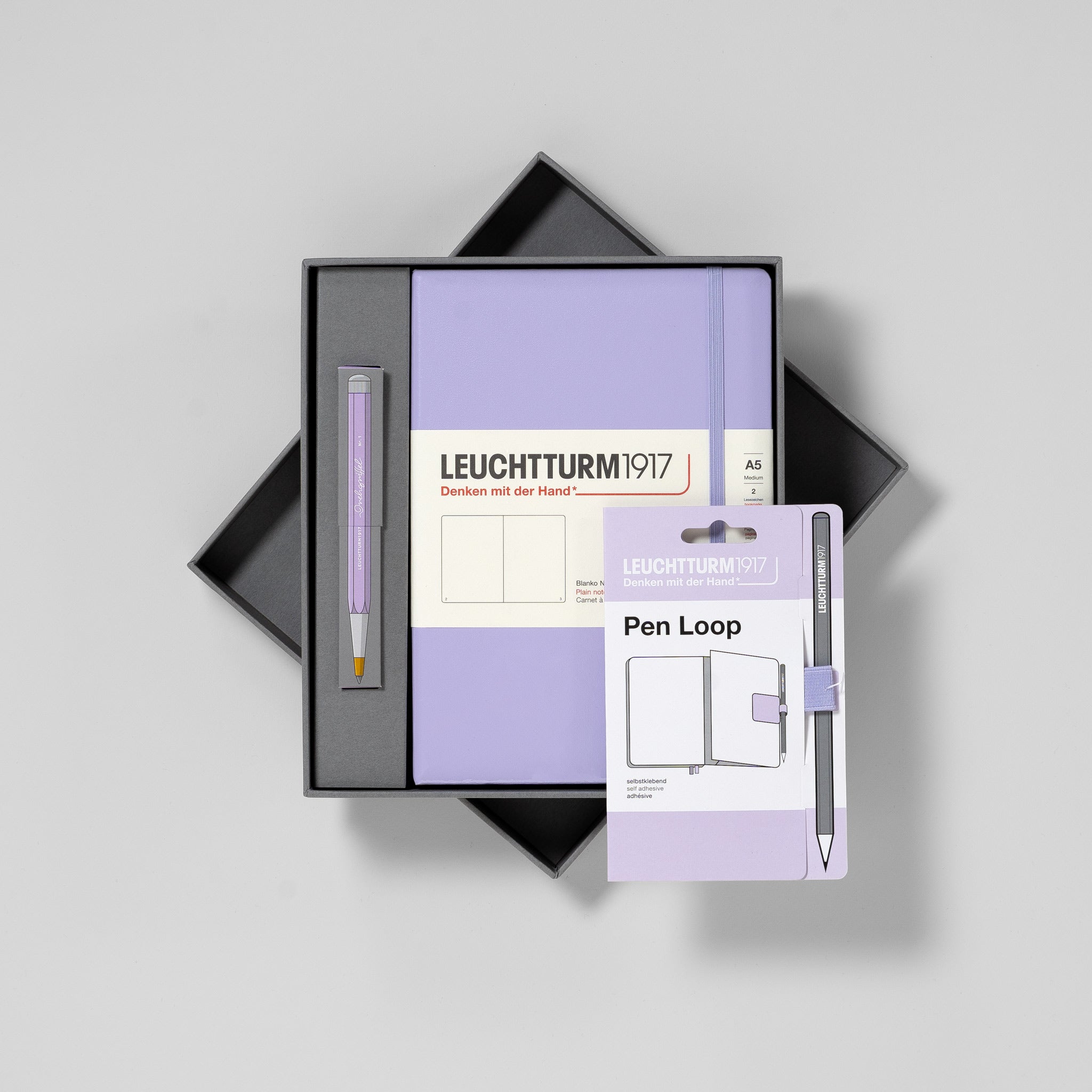Leuchtturm-Geschenkbox: Notizbuch & Drehgriffel-Kugelschreiber