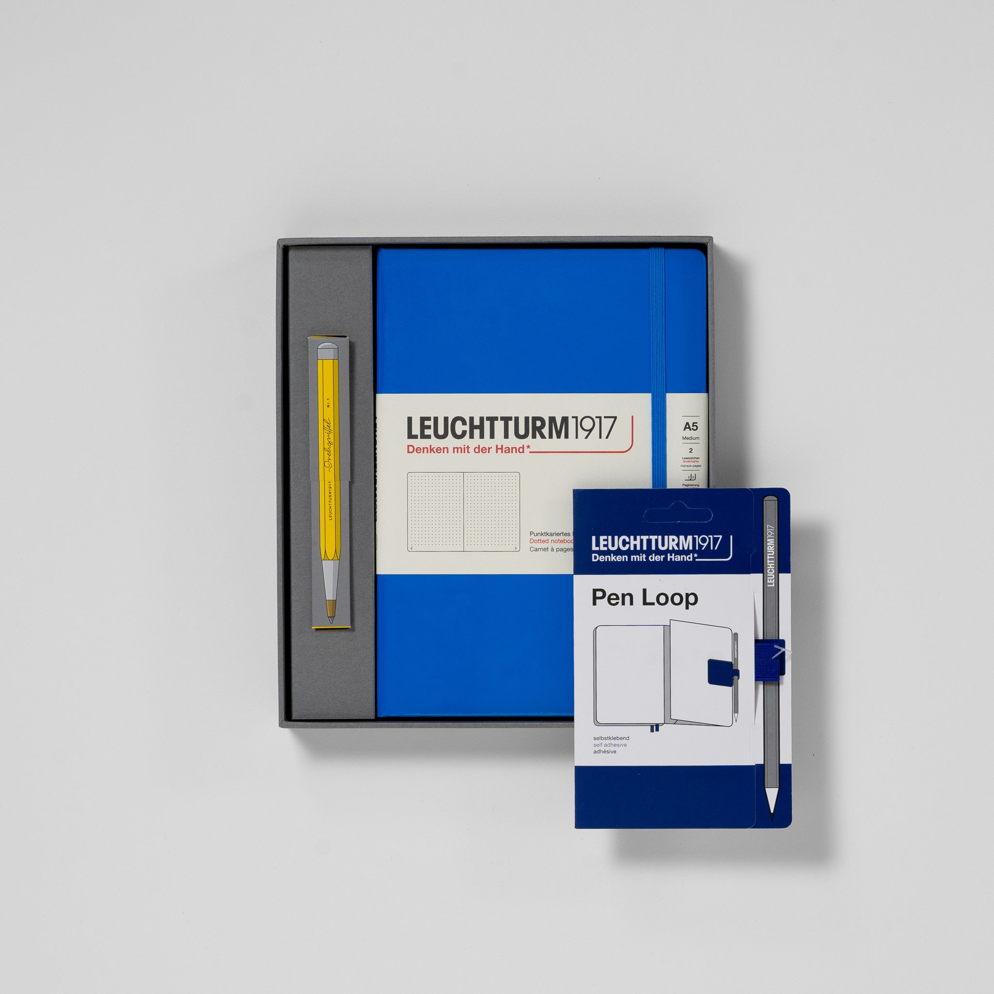 Leuchtturm-Geschenkbox: Notizbuch & Drehgriffel-Kugelschreiber