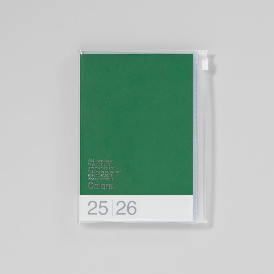 B6 Kalender 2025/26 mit Umschlagtasche Farbe