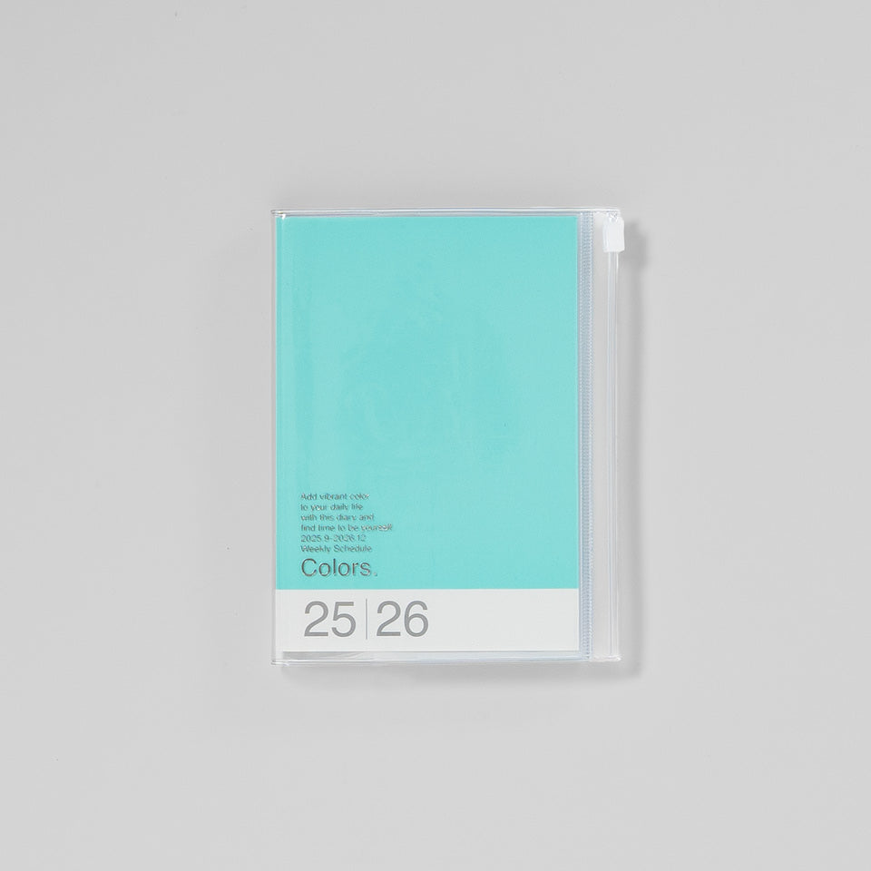 A6 Kalender 2025/26 mit Umschlagtasche Farbe