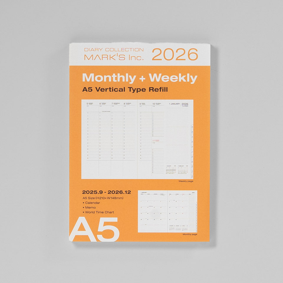 Nachfüllkalendarium 25/26 für Kalender mit Umschlagtasche
