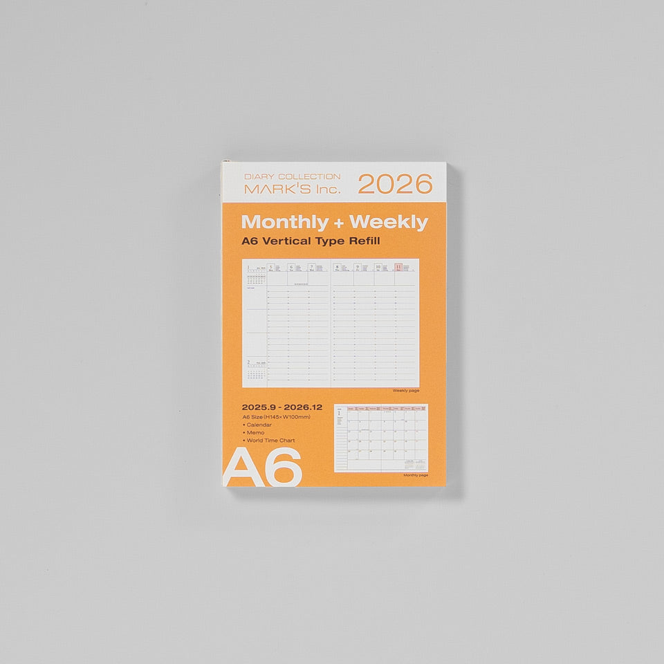 Nachfüllkalendarium 25/26 für Kalender mit Umschlagtasche