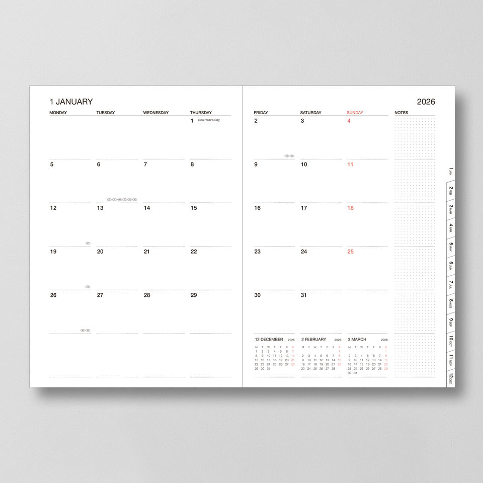 A5 Kalender 2025/26 mit Umschlagtasche Verlauf
