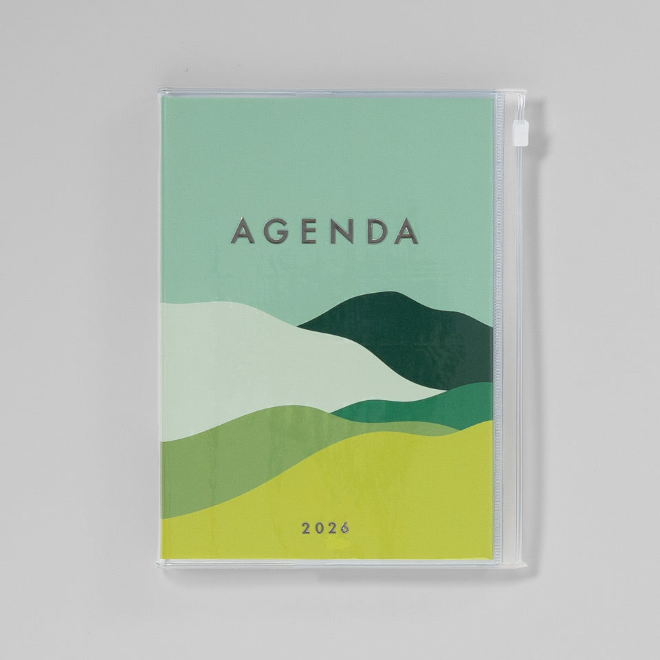 A5 Kalender 2025/26 mit Umschlagtasche Berge