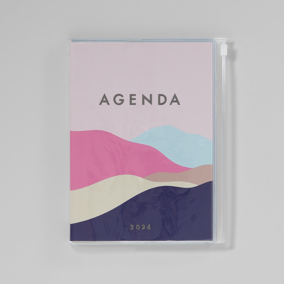 A5 Kalender 2025/26 mit Umschlagtasche Berge