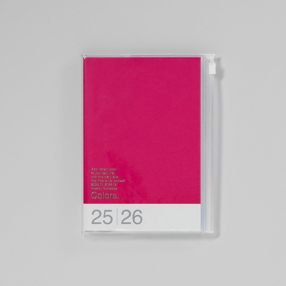 B6 Kalender 2025/26 mit Umschlagtasche Farbe