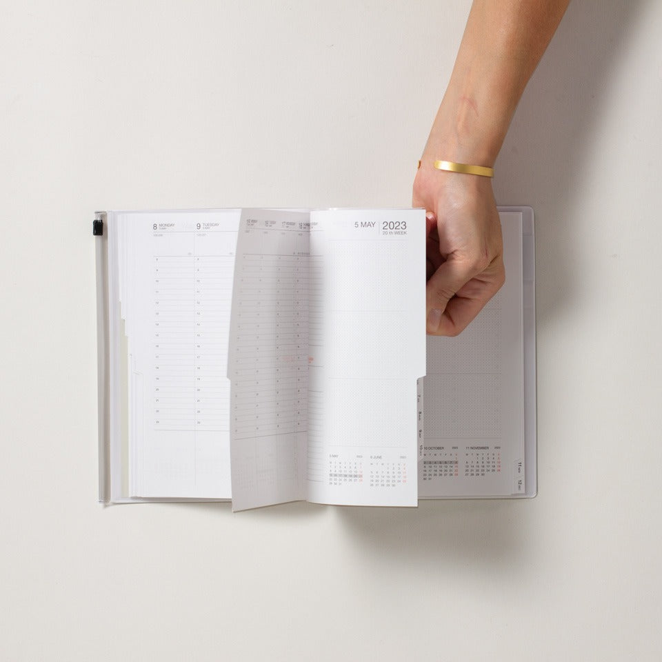 A5 Kalender 2025/26 mit Umschlagtasche Verlauf