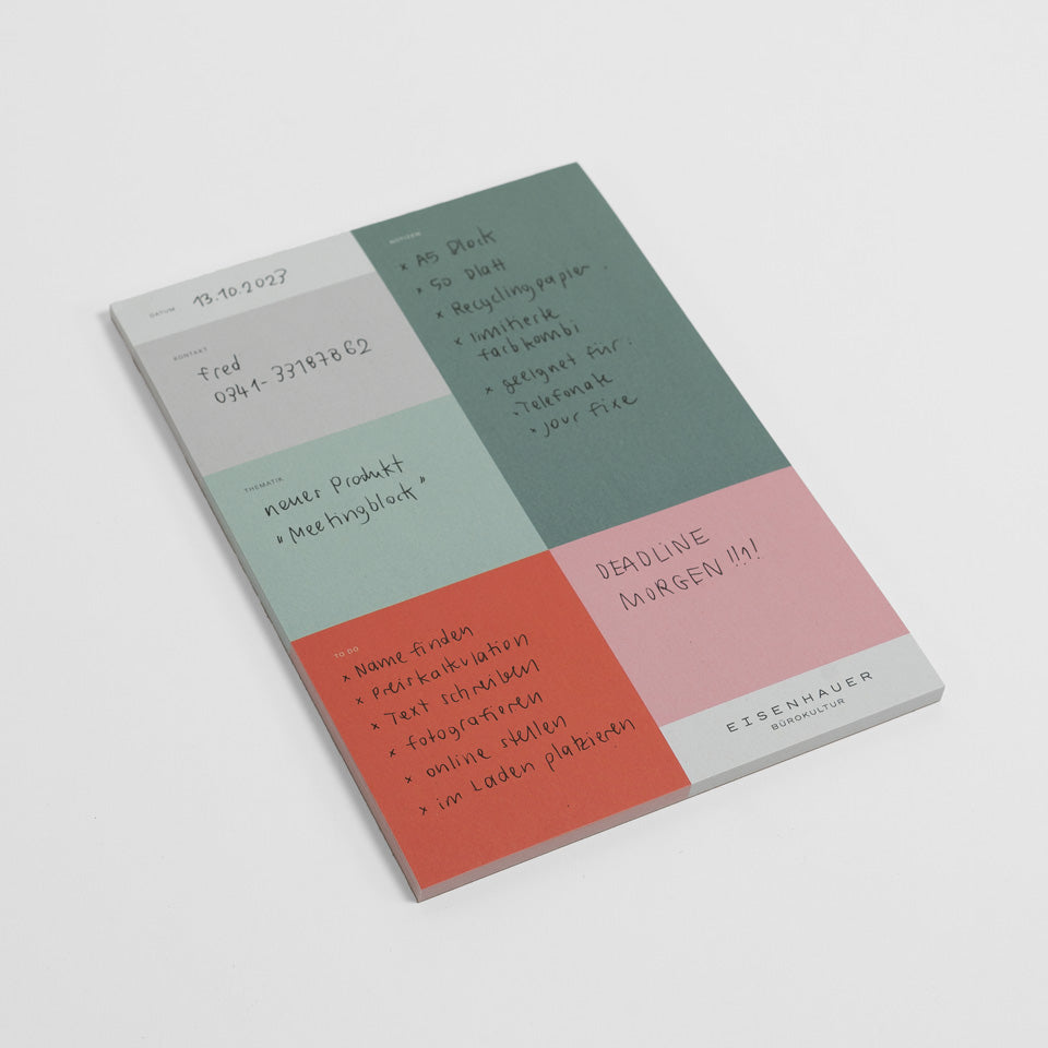Block Eisenhauer Gesprächsnotiz