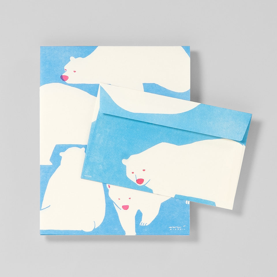 Eisbären Set Briefpapier mit Umschlägen