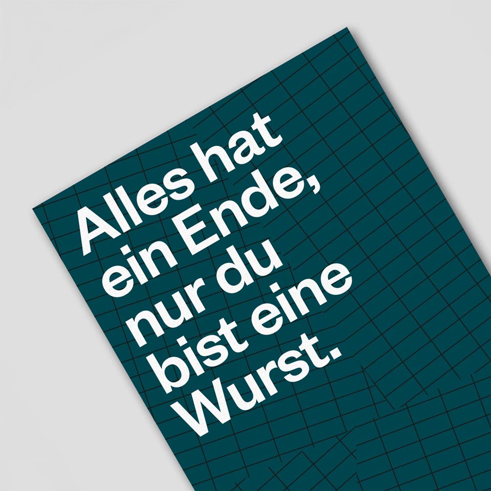 Postkarte Alles hat ein Ende