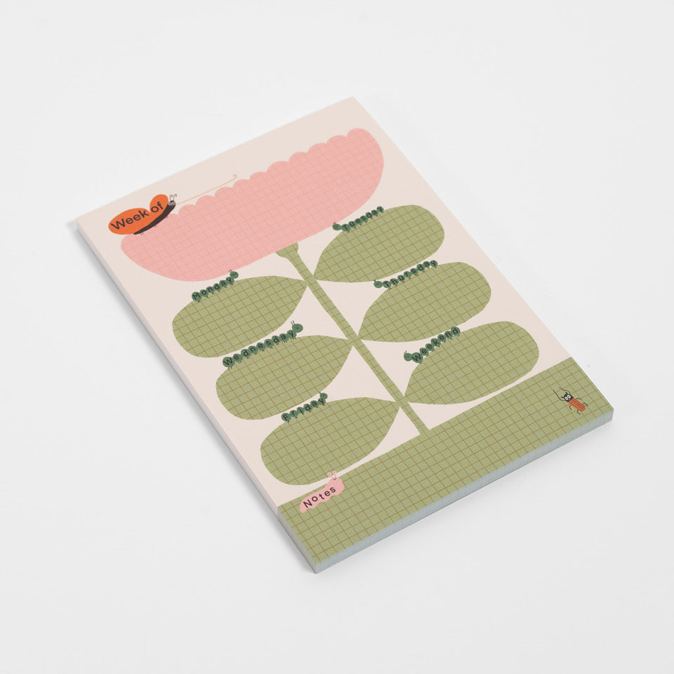 Notizblock - Wochenplaner Blume