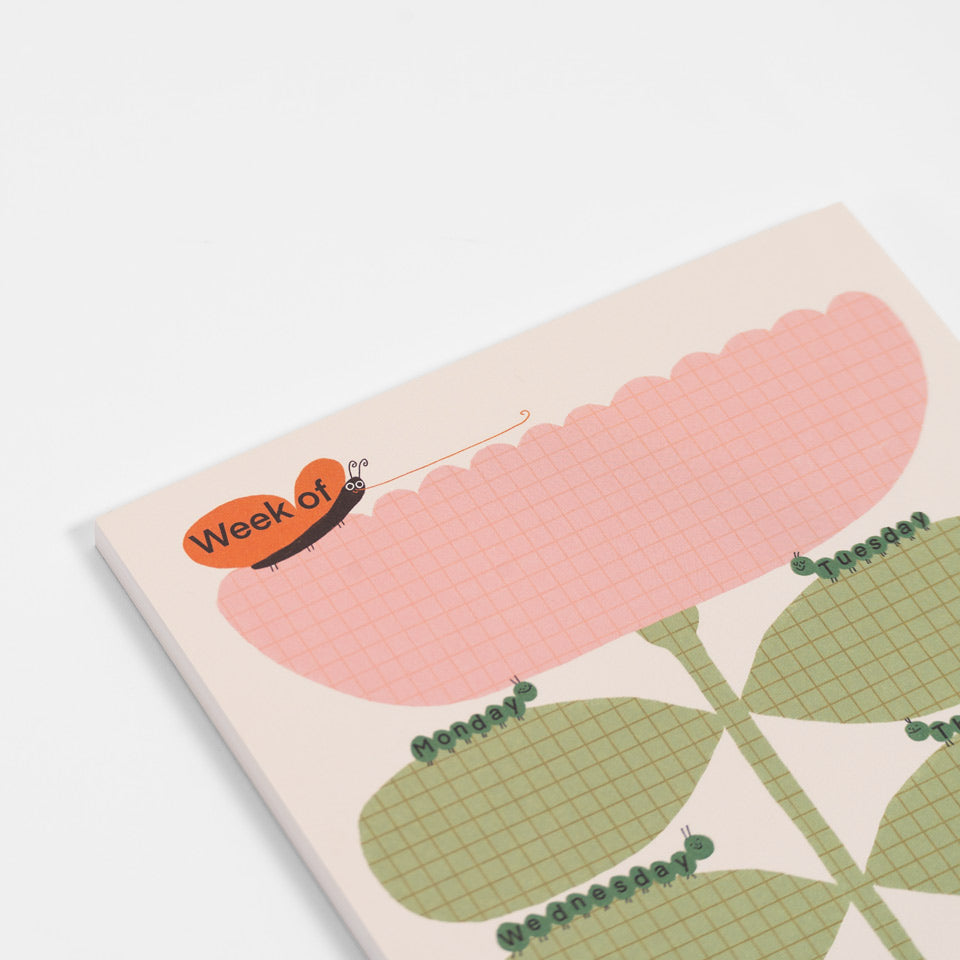 Notizblock - Wochenplaner Blume
