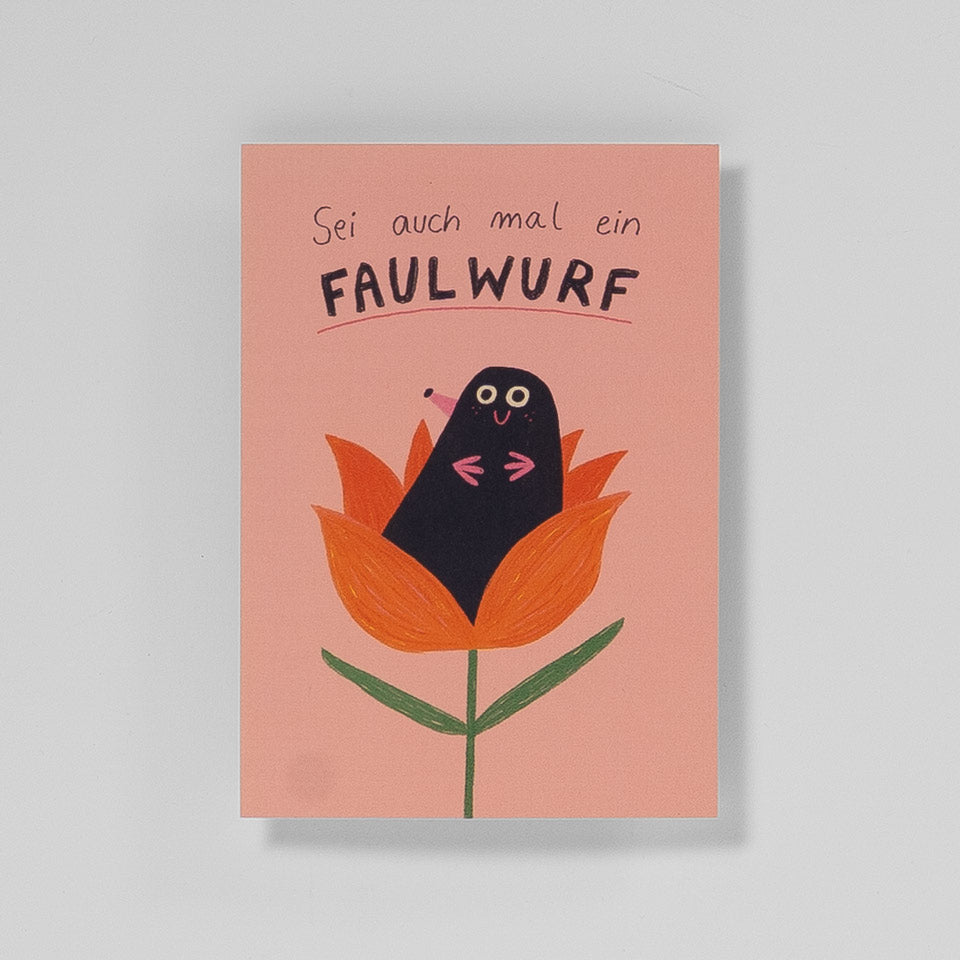 Postkarte Faulwurf