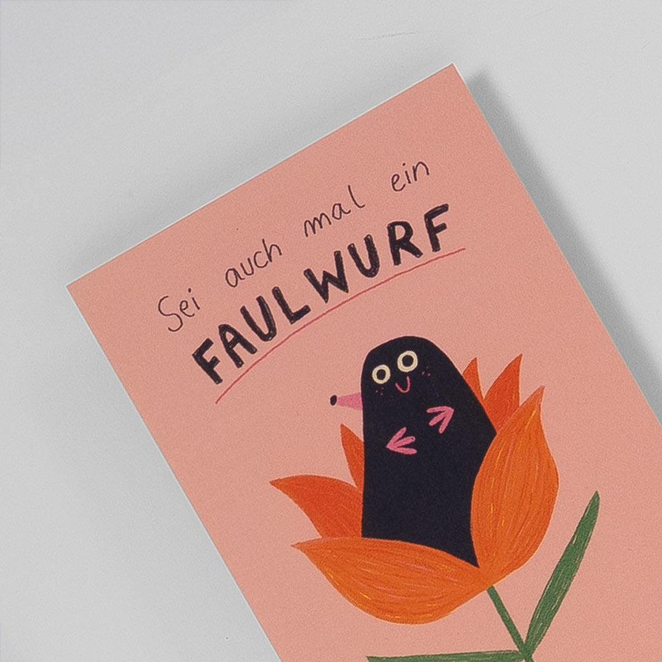 Postkarte Faulwurf