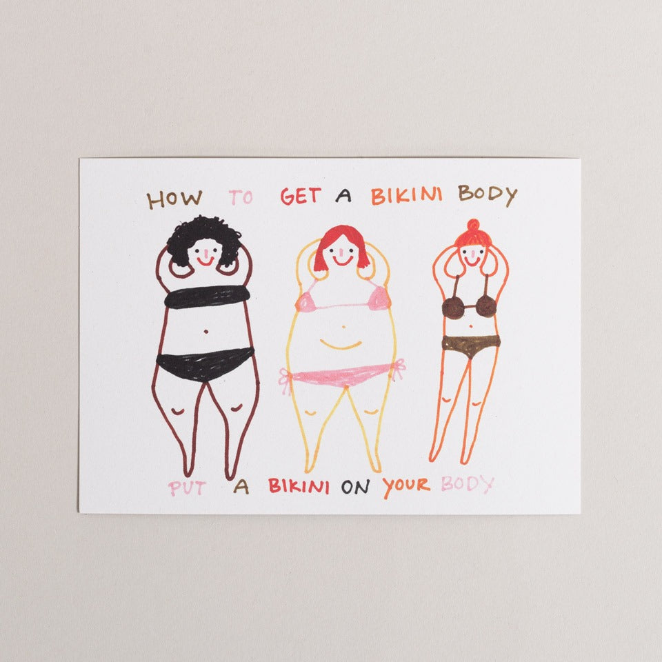 Postkarte Bikini