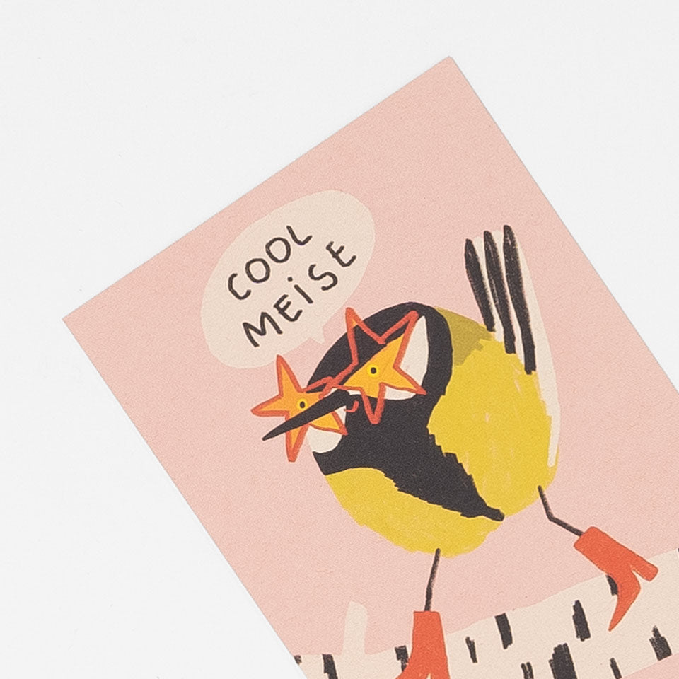 Postkarte Cool Meise