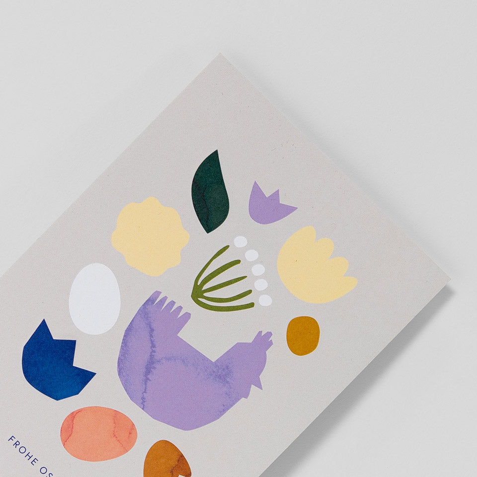 Postkarte Frohe Ostern Abstrakt