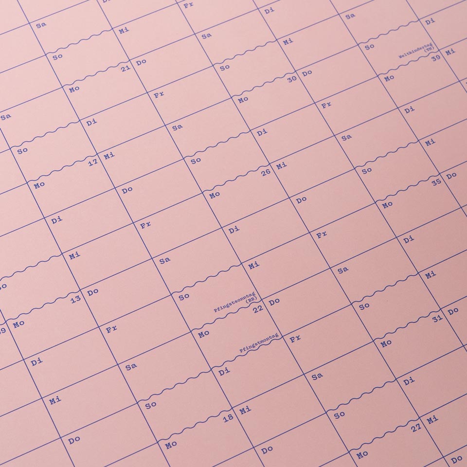 Eisenhauer Wandkalender 2026 – Doppelseitig rosa