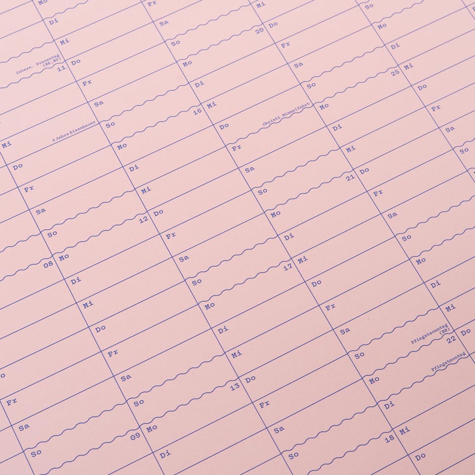 Eisenhauer Wandkalender 2026 – Doppelseitig rosa