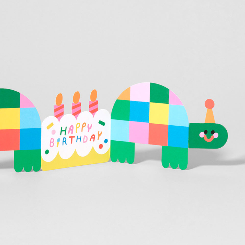 Wrap Geburtstagskarte Schildkröte Leporello – Grußkarten