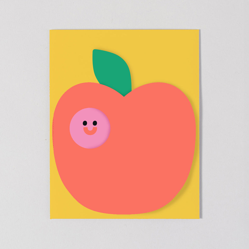 Grußkarte Apfel Leporello Karte