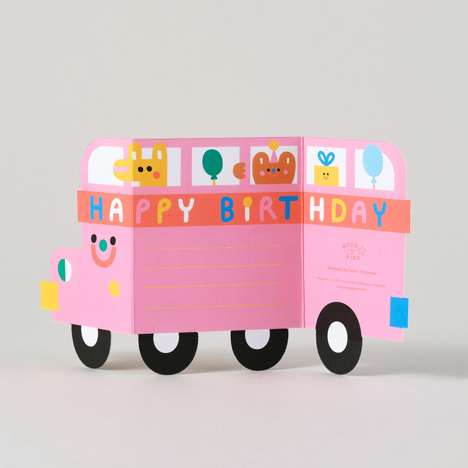 Grußkarte Partybus Leporello Karte