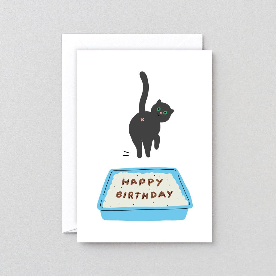 Geburtstagskarte Cat Poop