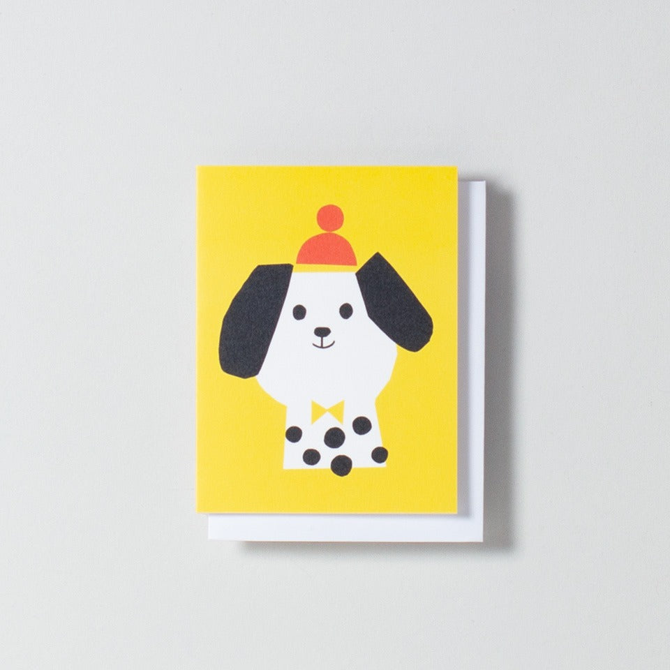 Minikarte Hund mit Mütze
