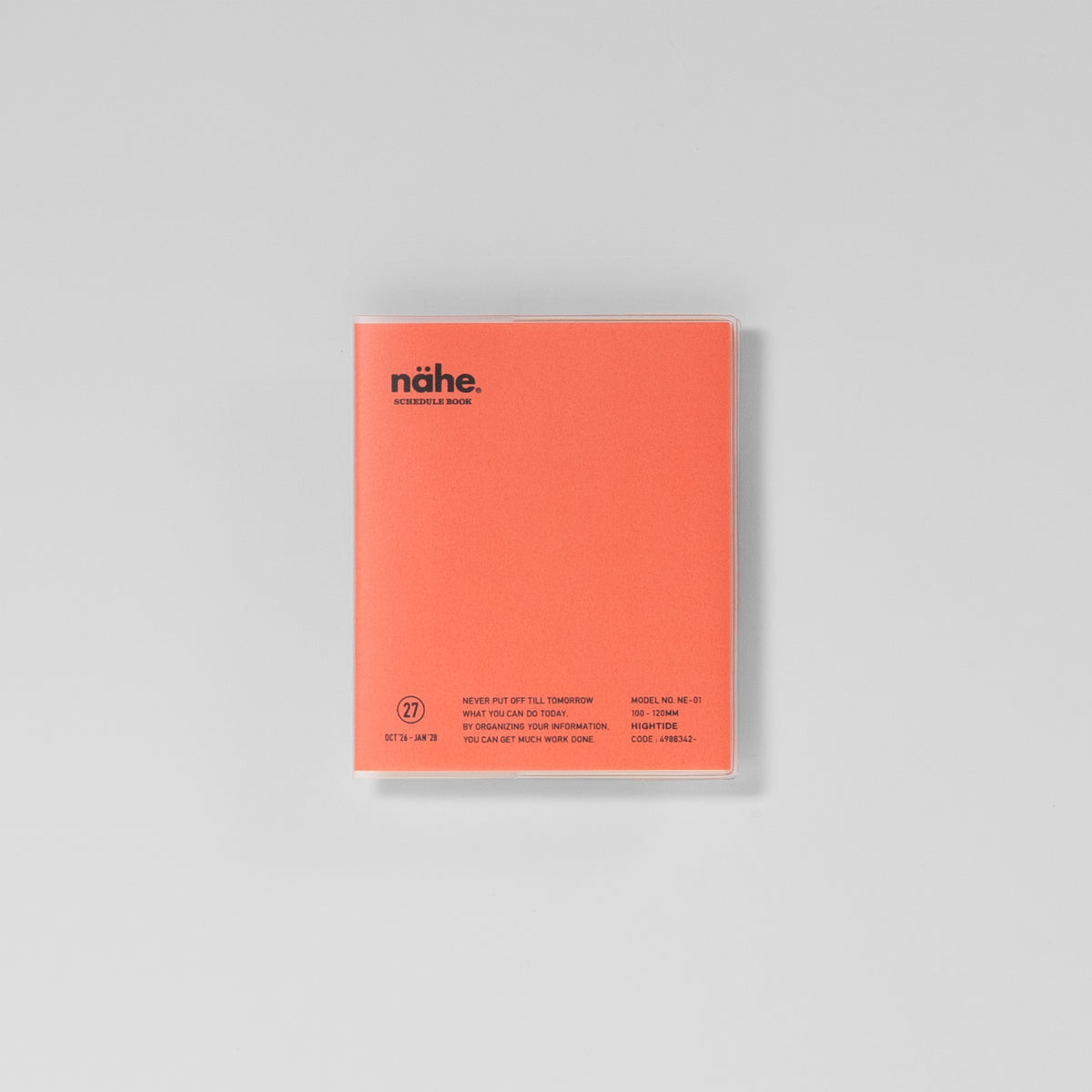 Monatskalender Nähe Square in Pink – Ansicht durchs transparente Cover #Farbe_Pink