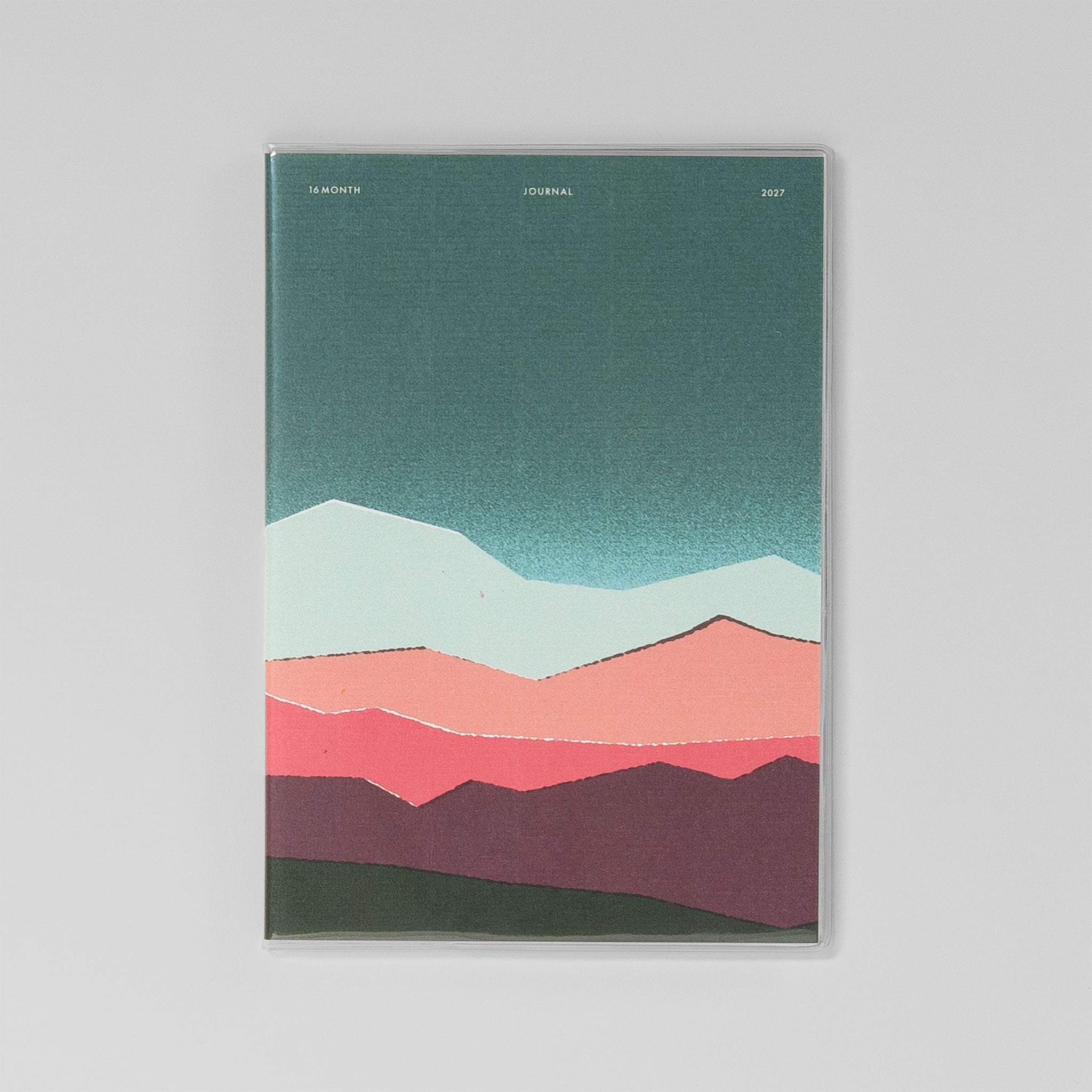 Monatskalender Scenery A5 in Grün – Bergpanorama-Cover #Farbe_Green