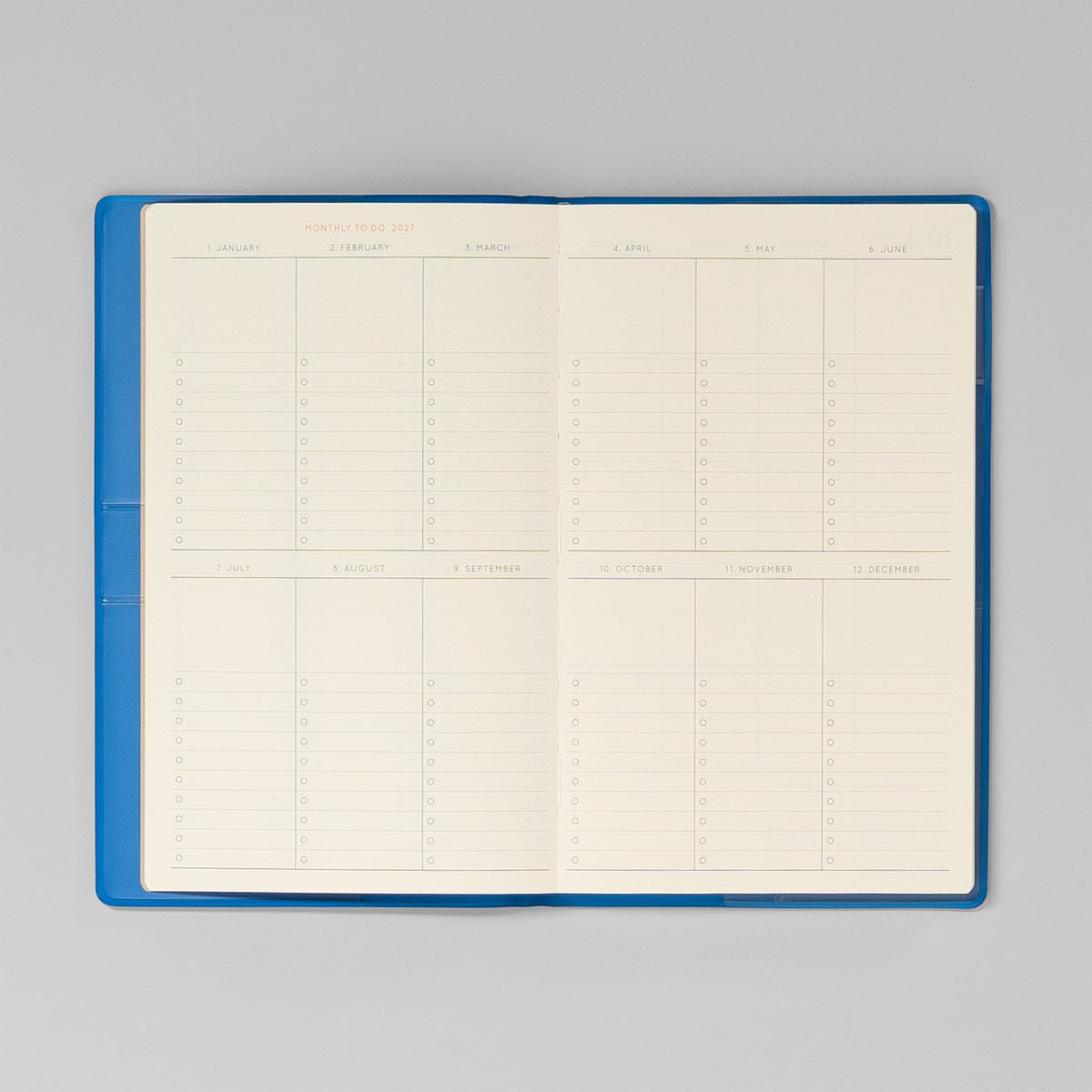 Monthly To-do im Shine Monatskalender – kompakte Jahresübersicht aller To-dos
