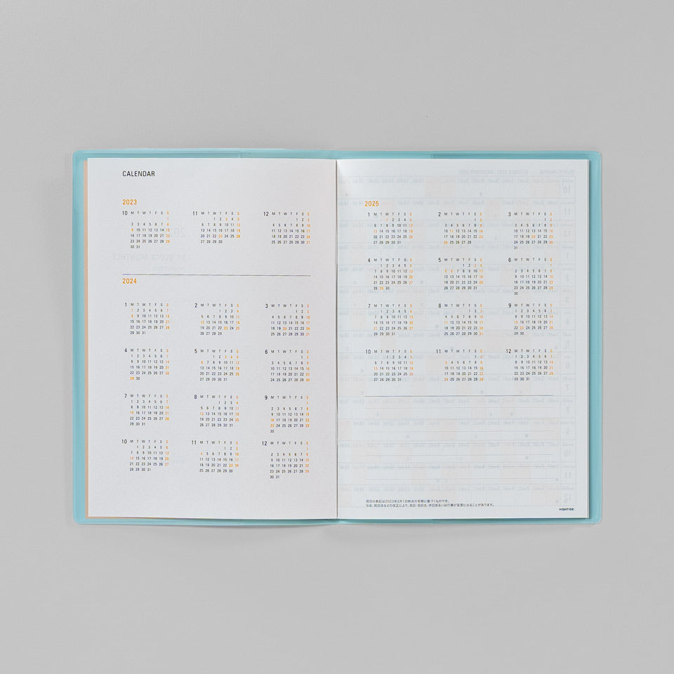 Monatskalender 2026 mit Tasche / Diary Iris B6