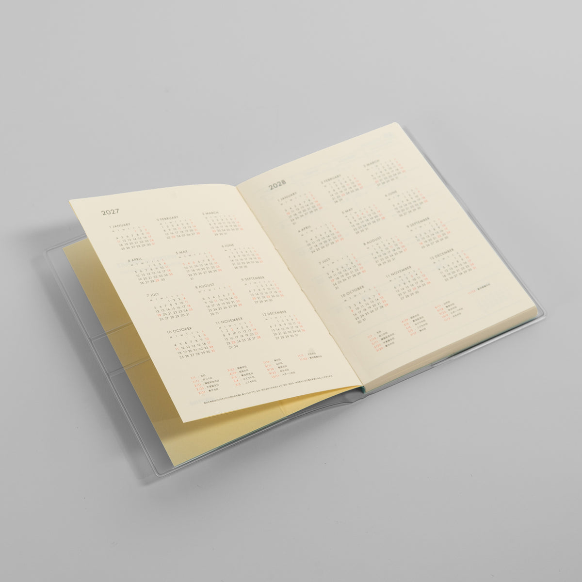 Detailansicht der Jahresübersicht im Poche Wochenkalender