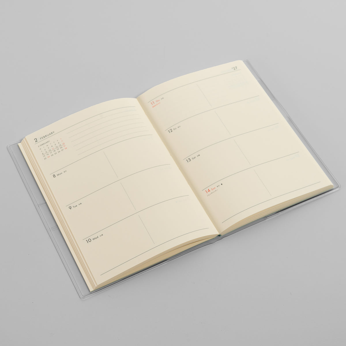 Detailansicht der Wochenansicht im Poche Wochenkalender