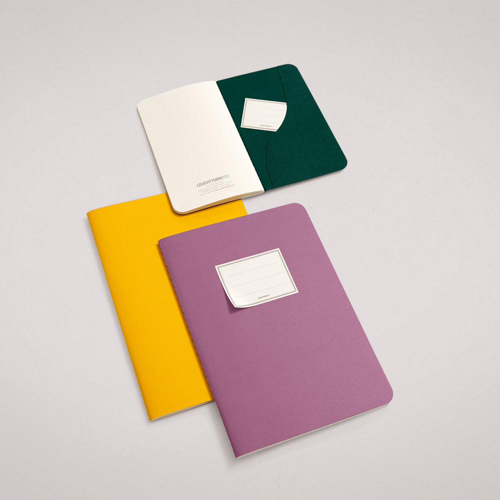 Jottbook Pur A5 und A6 mit Titelsticker zur Beschriftung und Archivierung im Detail