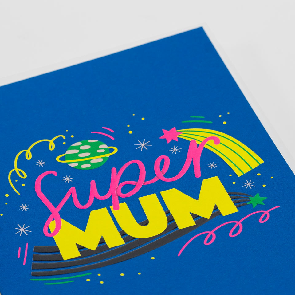 Grußkarte Super Mum