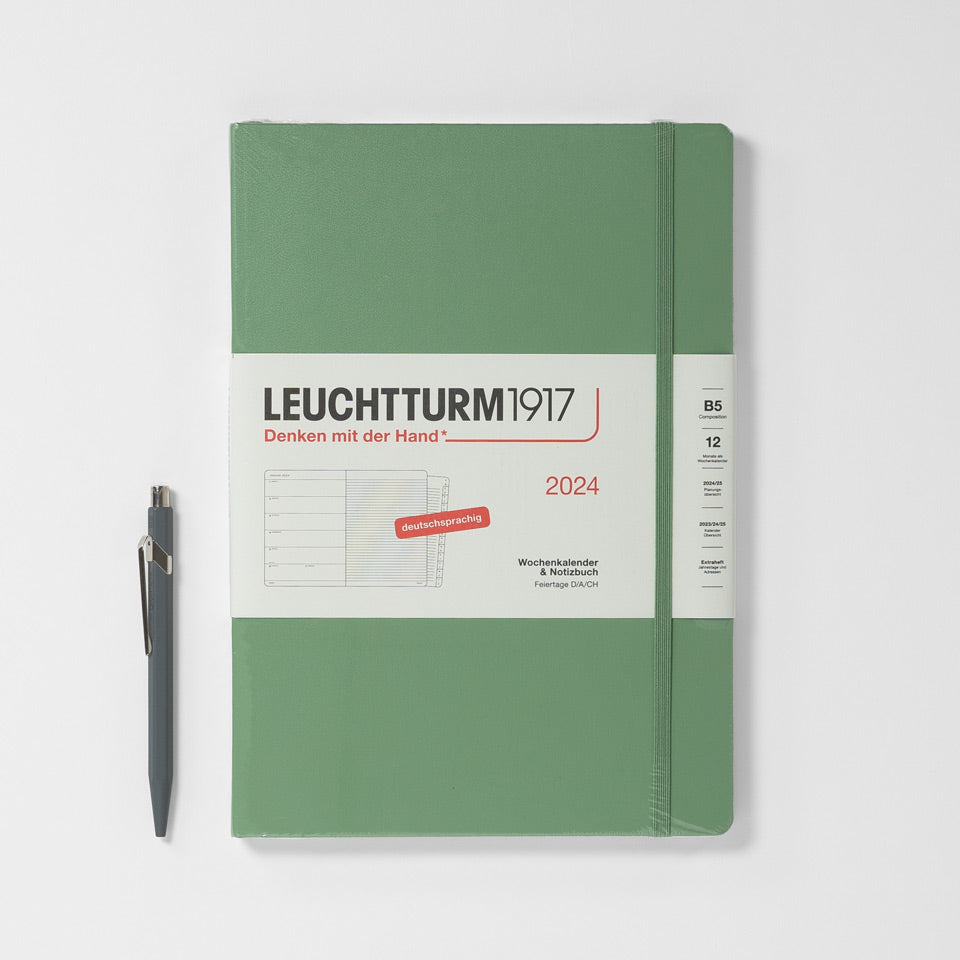 Wochenkalender und Notizbuch 2026 liniert / Hardcover