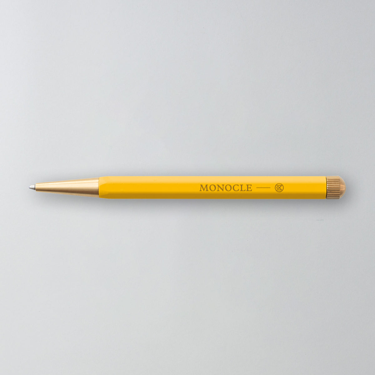 Leuchtturm Drehgriffel Kugelschreiber Monocle in Gelb